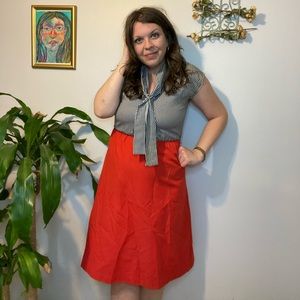 Vintage colorblock striped dress